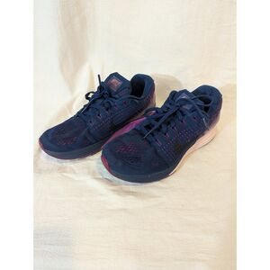 Nike Lunarglide 7 Women’s 7 – Navy Pink Flyknit Running Shoes 2015